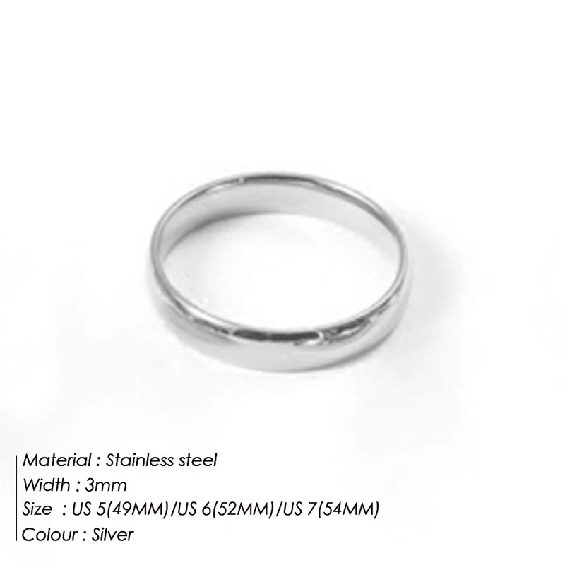 Simple Glossy Fine Stainless Steel Ring – Elegant Design, Smooth Finish, Durable and Comfortable, Perfect for Everyday W