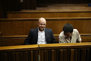 Zac Valentine, Le Roux Steyn (Pictured) are part of a group of six people accused of carrying out 11 vicious murders‚ are seen in the High Court in Johannesburg. 