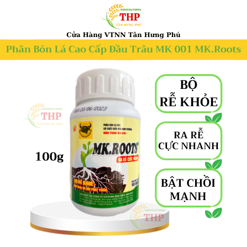 Phân Bón Lá Cao Cấp Đầu Trâu Mk 001 Mk.roots | Phân Bón Rễ | Chai 100G