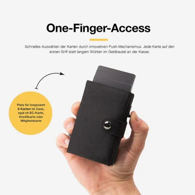 Automatic Bullet Card Aluminum Alloy Anti-magnetic Card Holder, Securely Holds Your Cards, Offers Fast Access, and Provi