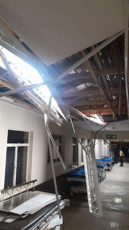 Damage caused by the storm at Odi District Hospital on Tuesday night.