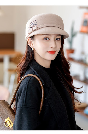 Title 5, Wool Peaked Cap Casual Woolen Felt Hat