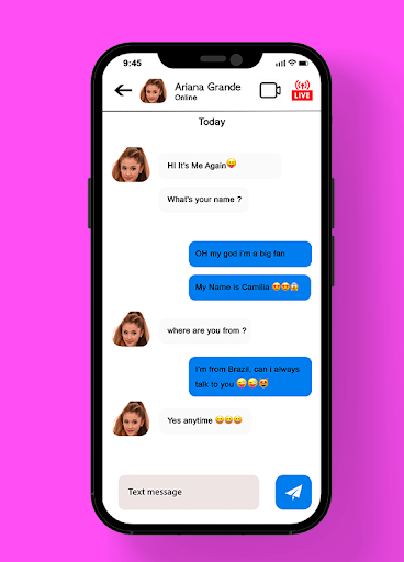 Screenshot Ariana Grande Video Call Chat