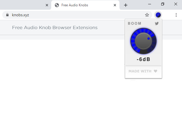 BoomKnob chrome extension