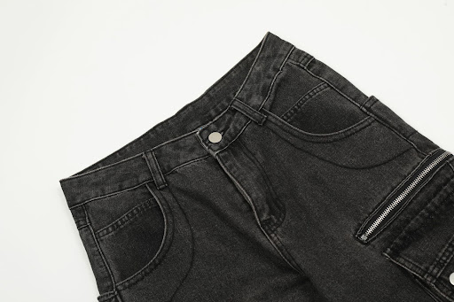 Title 3, Solid Color Casual Multi-pocket Cotton Overalls