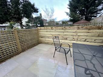 Double patio in limestone and porcelain  album cover