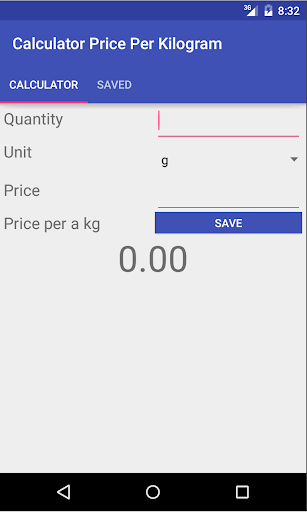 Calculator Price per kg liter