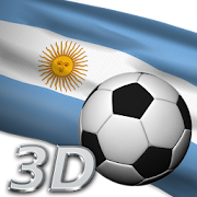 Argentina Football Flag 3D