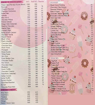 The Cake House menu 1