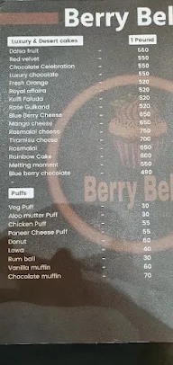 Berry Bella The Cake Shop menu 2