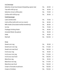 New India Stores menu 1