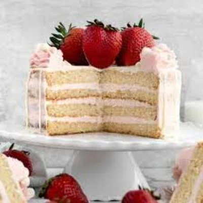 Vanilla Strawberry Cake