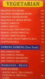 Zia Malaysian Parotta City menu 4