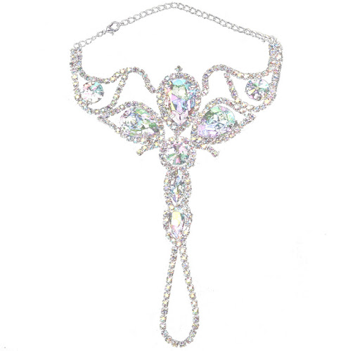 Title 7, AB Colorful Crystals Mitten-type Bracelet Fashi...