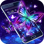 Cover Image of Скачать 3D Purple Butterfly Theme 2.3.6 APK