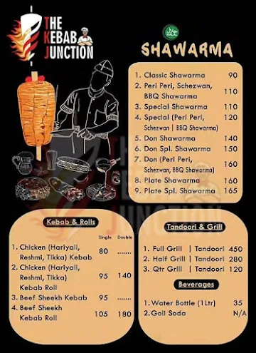 The Kebab Junction menu 