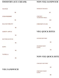 Sgl The Cafe menu 1