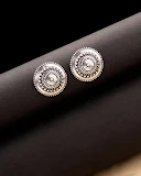 Rava Ball Oxidized Statement Studs