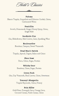 Hodd's Cocktail Bar menu 2