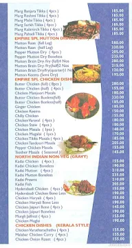 Empire Restaurant menu 2