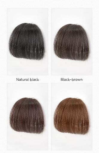 Title 3, Natural Forehead Artificial Hair Straight Bangs...