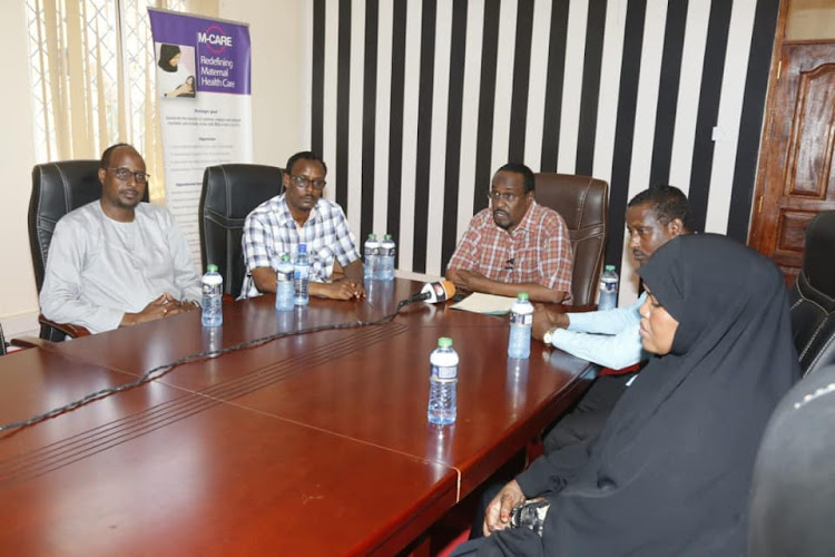 Mandera Deputy Governor Mohamed Arai speaks to the press in his office on Monday, March 16, 2020