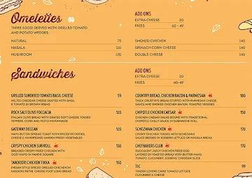 Chef Baker's menu 