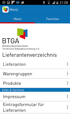 BTGA Lieferantenverzeichnis