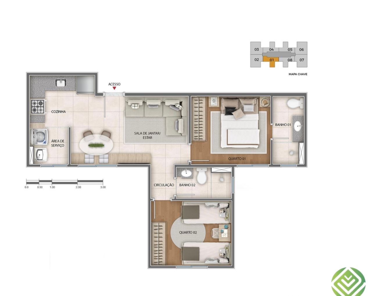 Apartamentos para alugar Buritis