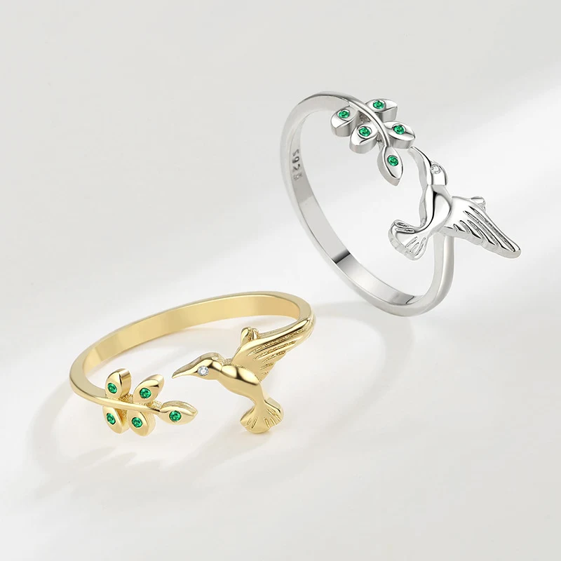 Title 2, Bird Twigs Ring voor dames, micro-ingezette zir...