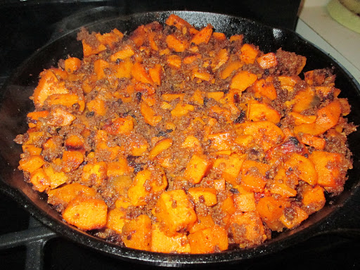 Sweet Potato and Chorizo Hash