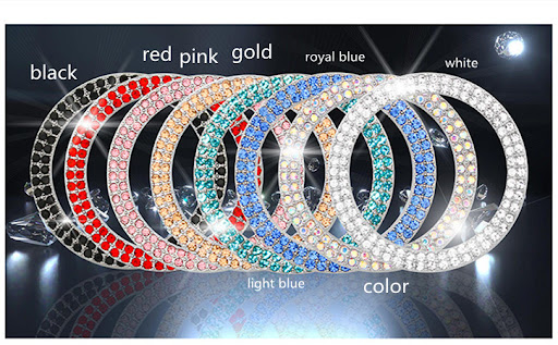Title 5, Diamond-Encrusted One-Key Start Ring for Car Lo...