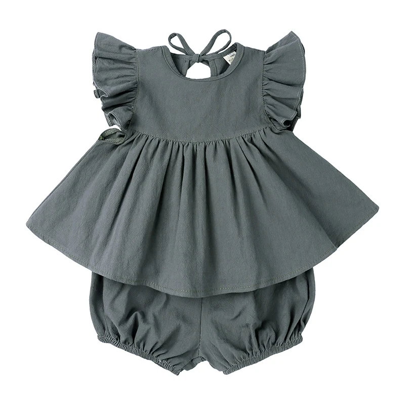 Katoen en Linnen Pakken voor Meisjes Zomerse Outfits Comfortabel en Ademend Veelzijdige Sets voor Meisjes Ideaal voor Dagelijks Gebruik en Spelen Stijlvol en Praktisch