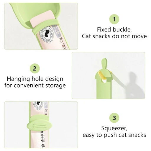 Cat Feeder Spoon Pet Snack Liquid Food Squeeze Tools Cats Dog Feeding Bowl Scoop For Wet Food Treat Dispenser Cat Access
