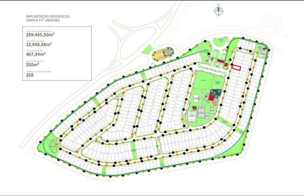 Terreno à venda, 250 m² por R$ 235.000,00 - Damha Fit - Uberaba/MG