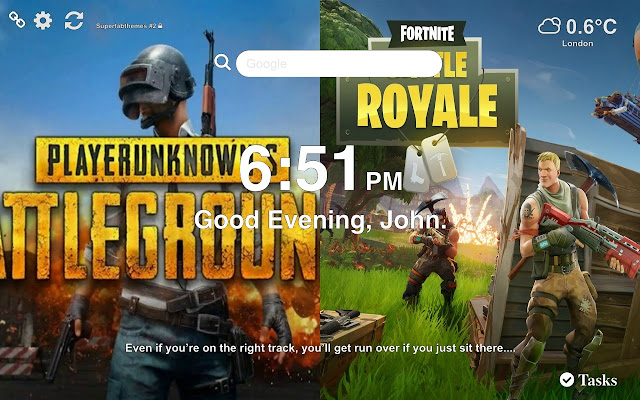 PUBG VS Fortnite Wallpaper Tab Theme 2019