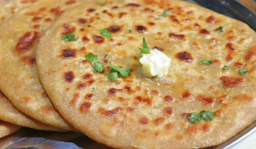 2 Aloo Kanda Loaded Paratha With Butter Topping