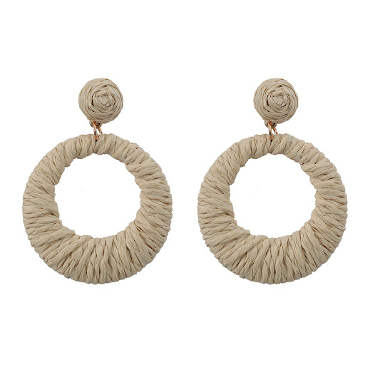 Title 7, Womens Round Woven Bohemian Earrings for a chi...