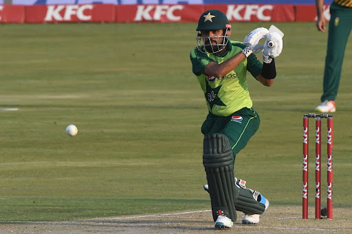 Pakistan captain Babar Azam bats on the tour of South Africa this year. Azam tweeted he was 'extremely disappointed' at New Zealand cancelling their tour of Pakistan.