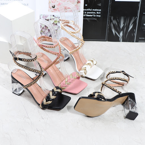 Title 2, Womens Summer Chain High Heel Fashion Large Si...