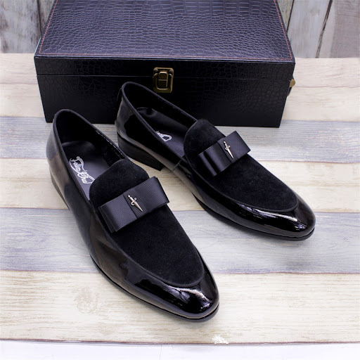 Title 16, Mens Matte Leather Patent Leather Shoes, combi...