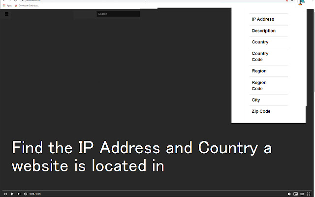 Country Flags & IP WhoIs chrome extension