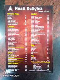 Naati Delights menu 1