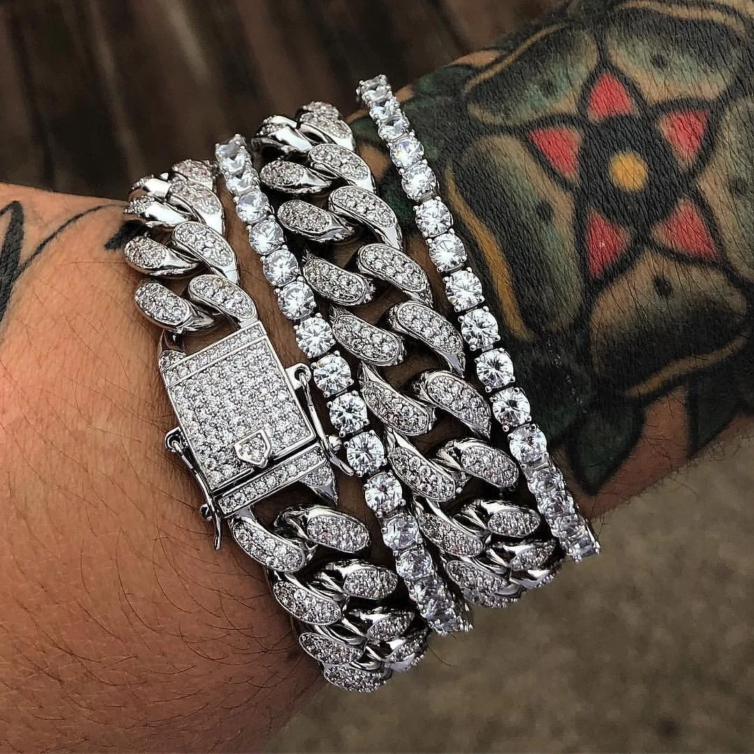 Title 2, Diamanten Cuban Link Armband & Ketting. Hiphop ...