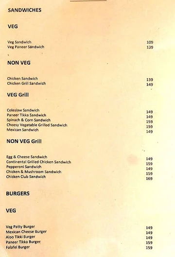 Cafika menu 