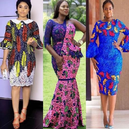 Lace  Ankara Gown Designs.