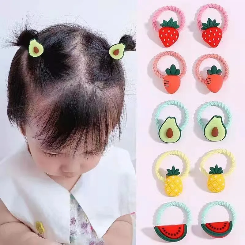 Summer Baby Resin Hair Accessories Toddler Hair Rope Cute and safe hair ropes, perfect for summer hairstyles, beautiful 