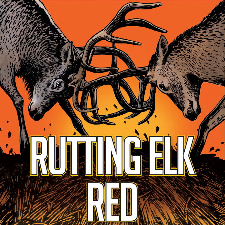 Logo of Grizzly Paw Rutting Elk Red
