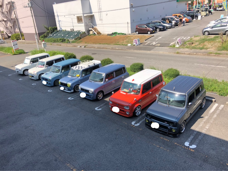 アルトラパンのホイール交換・オフ会・ドライブ・車高調整に関するカスタム事例の投稿画像2枚目