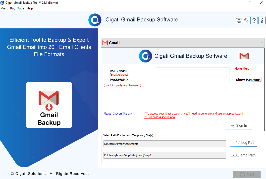 Gmail Backup Tool Free Full Version